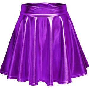 Shiny metallic mini skirt